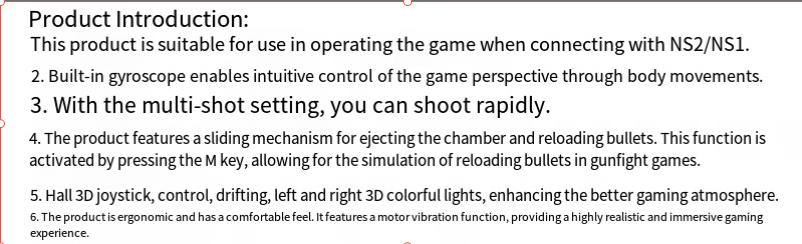 Wireless Bluetooth Game Controller Pistol