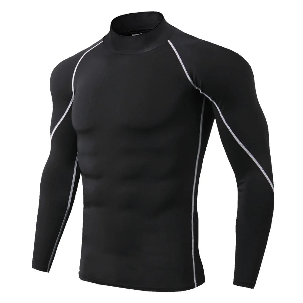 Men Compression Long Sleeve T Shirt Sportswear Male Skinny Tshirt Elastic Track Tracksuit Clothing Gyms Fitness T-shirt For Men