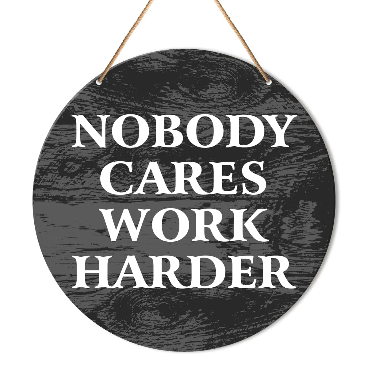 Muktoujaumai Gym Motivation Signs Wall Decor Home Gym Inspirational Wall Decor Gym Hanging Signs Rustic Decorations for Office Fitness Workout Room Nobody Cares Work Harder