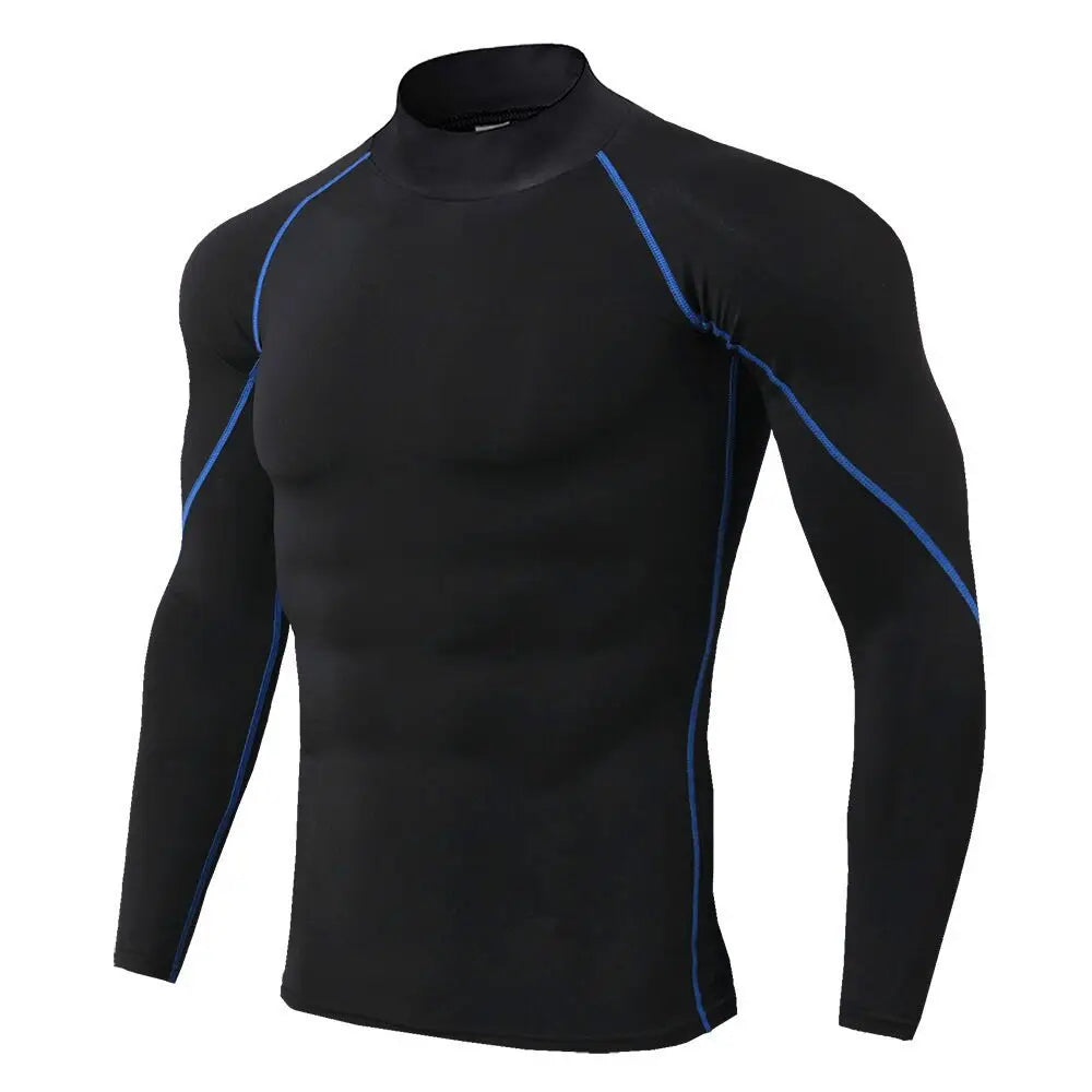 Men Compression Long Sleeve T Shirt Sportswear Male Skinny Tshirt Elastic Track Tracksuit Clothing Gyms Fitness T-shirt For Men